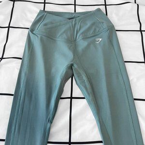 NWT Women's Gymshark Thunder Blue Crossover Leggings Size XS